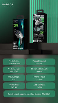 Car fast charger 120 W