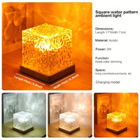 Dynamic Water Ripple Night Light - LED Projector Lamp for Bedroom and Gaming Room Decor